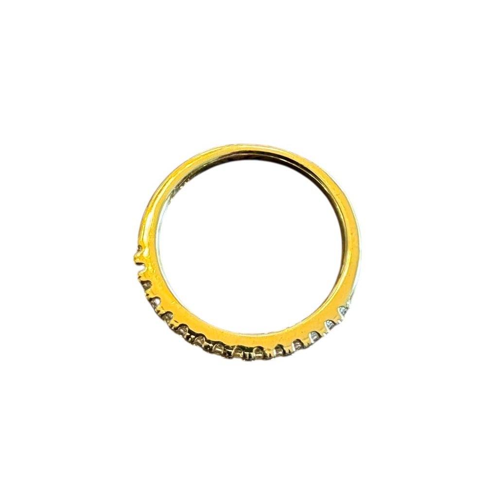 Elegant Gold Tone Women's Ring with Cubic Zirconias